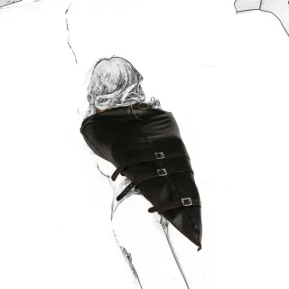 Black Emperor Schwarz Leder Einzelhandschuh Enge Krawatte Kleidung Sex Bindung Kleidung SM Erwachsene Produkte Großhandel