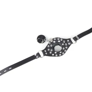 大人のゲーム オープンマウスギャグ 蓋付き カップル用 拘束 レザー マウスギャグ スレーブ 口腔固定 詰め物 いちゃつく SM セックス玩具