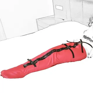 Schwarze Kaiser-Leder-Meerjungfrau gebündelt SM-Spielzeug Requisiten Spiele für Erwachsene