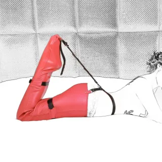 Schwarze Kaiser-Leder-Meerjungfrau gebündelt SM-Spielzeug Requisiten Spiele für Erwachsene