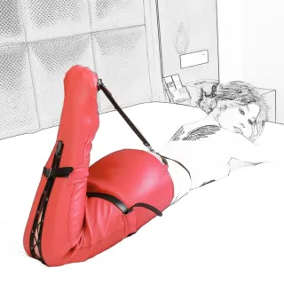 Schwarze Kaiser-Leder-Meerjungfrau gebündelt SM-Spielzeug Requisiten Spiele für Erwachsene