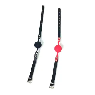 口枷 セックス玩具 色 シリコン ボール スレーブ ギャグ ブラック PU レザー ストラップ付き カップル向け 大人のおもちゃの卸売