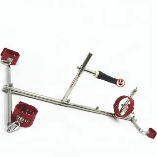 フェチ BDSM ボンデージ ステンレススチール レザーハーネス ハンド 足首 首輪 ディルド ペニス おもちゃ