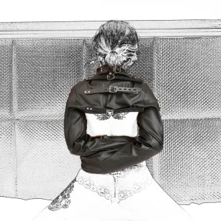 PUレザーボンデージオープンチェストネックボディハーネスフェチ拘束ストラップベルトセックスゲームハンドボンデージ大人用製品おもちゃ女性用