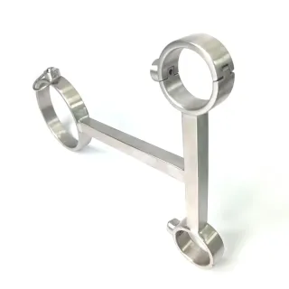 ブラックエンペラーステンレススチールカラーBDSM手首付きT型ボンデージセックス玩具大人のおもちゃの卸売