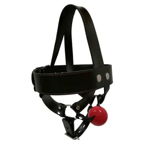 Neuer Stil Leder Harness Bondage Gürtel Mundknebel Silikon Ball Erwachsene BDSM Fetisch Gags Sex Produkte für Frau Erotikspielzeug