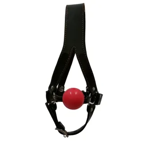 Neuer Stil Leder Harness Bondage Gürtel Mundknebel Silikon Ball Erwachsene BDSM Fetisch Gags Sex Produkte für Frau Erotikspielzeug