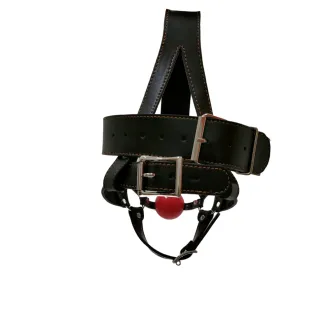 Neuer Stil Leder Harness Bondage Gürtel Mundknebel Silikon Ball Erwachsene BDSM Fetisch Gags Sex Produkte für Frau Erotikspielzeug