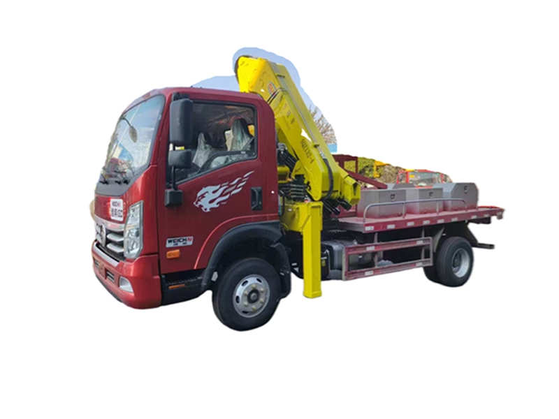 4*2 sinotruck King 6.3 tons truck-mounted crane