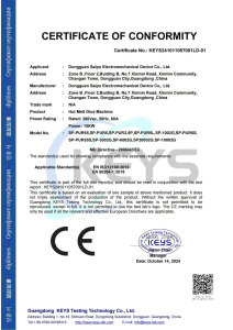 Certificate of Conformity