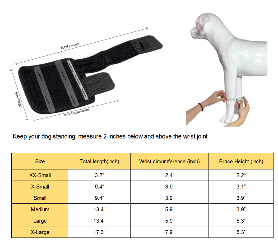 Supportive Dog Carpal Brace For Sprain Arthritis