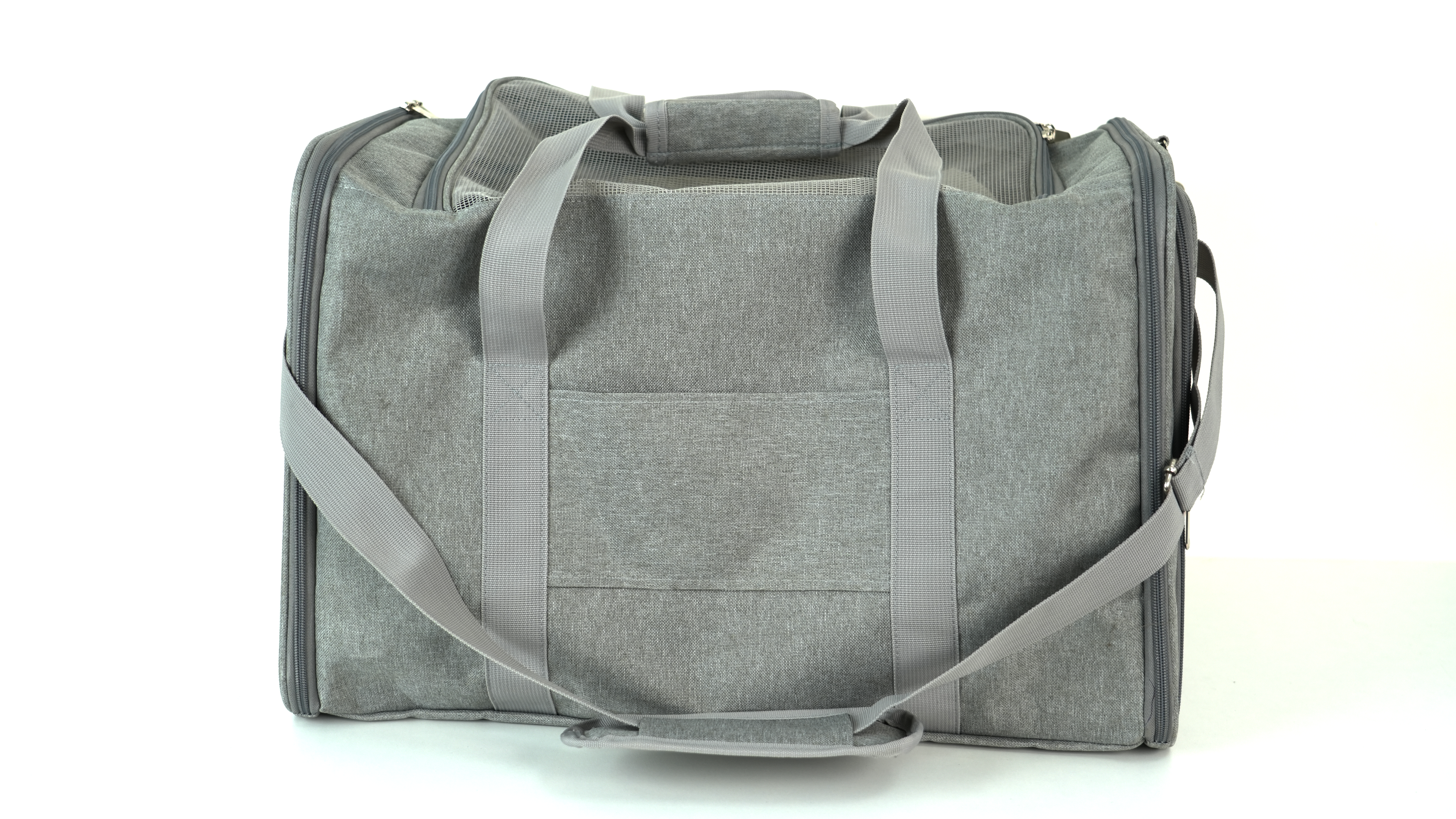 Gray Large Foldable Pet Carrier