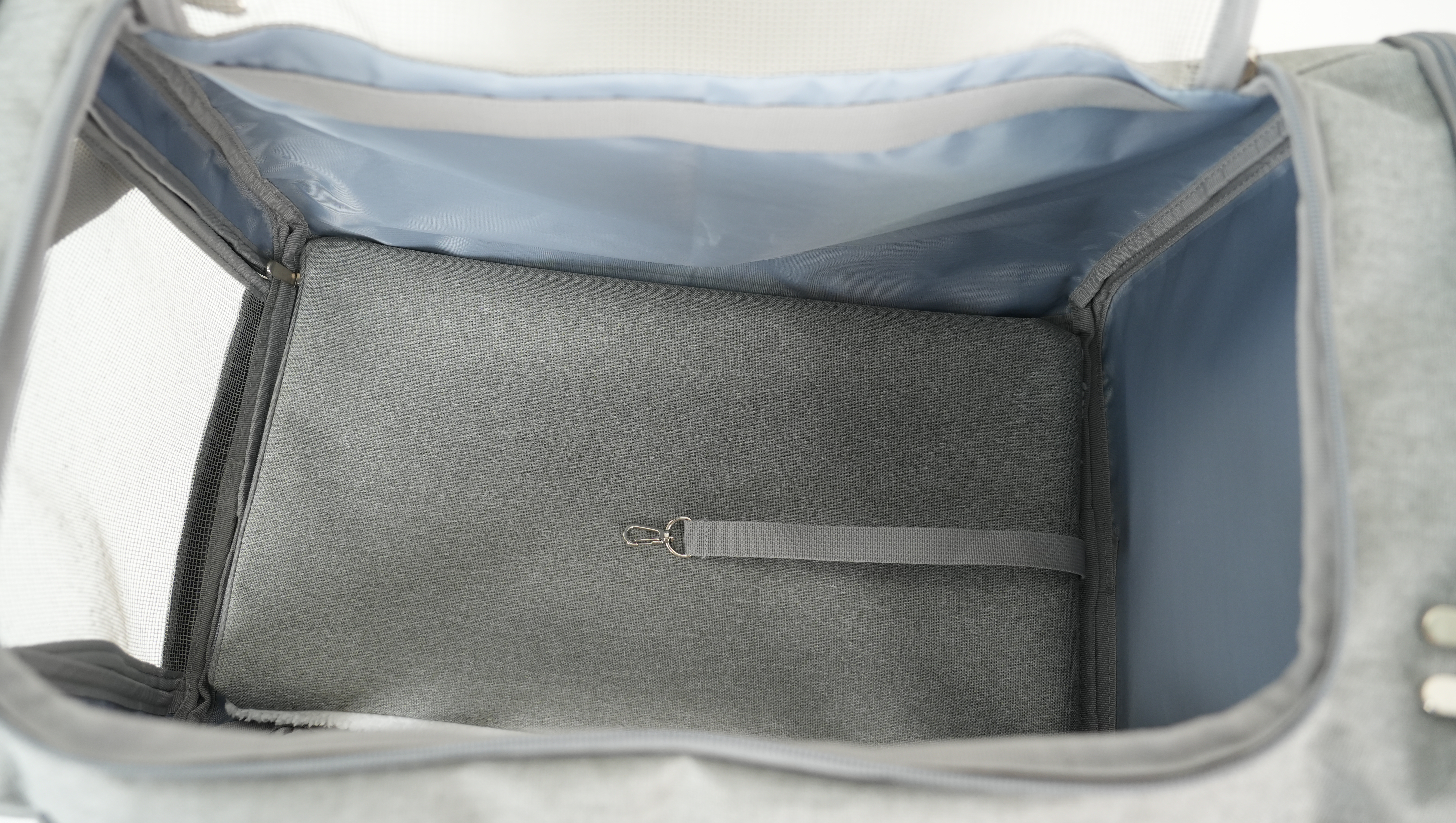 Gray Large Foldable Pet Carrier