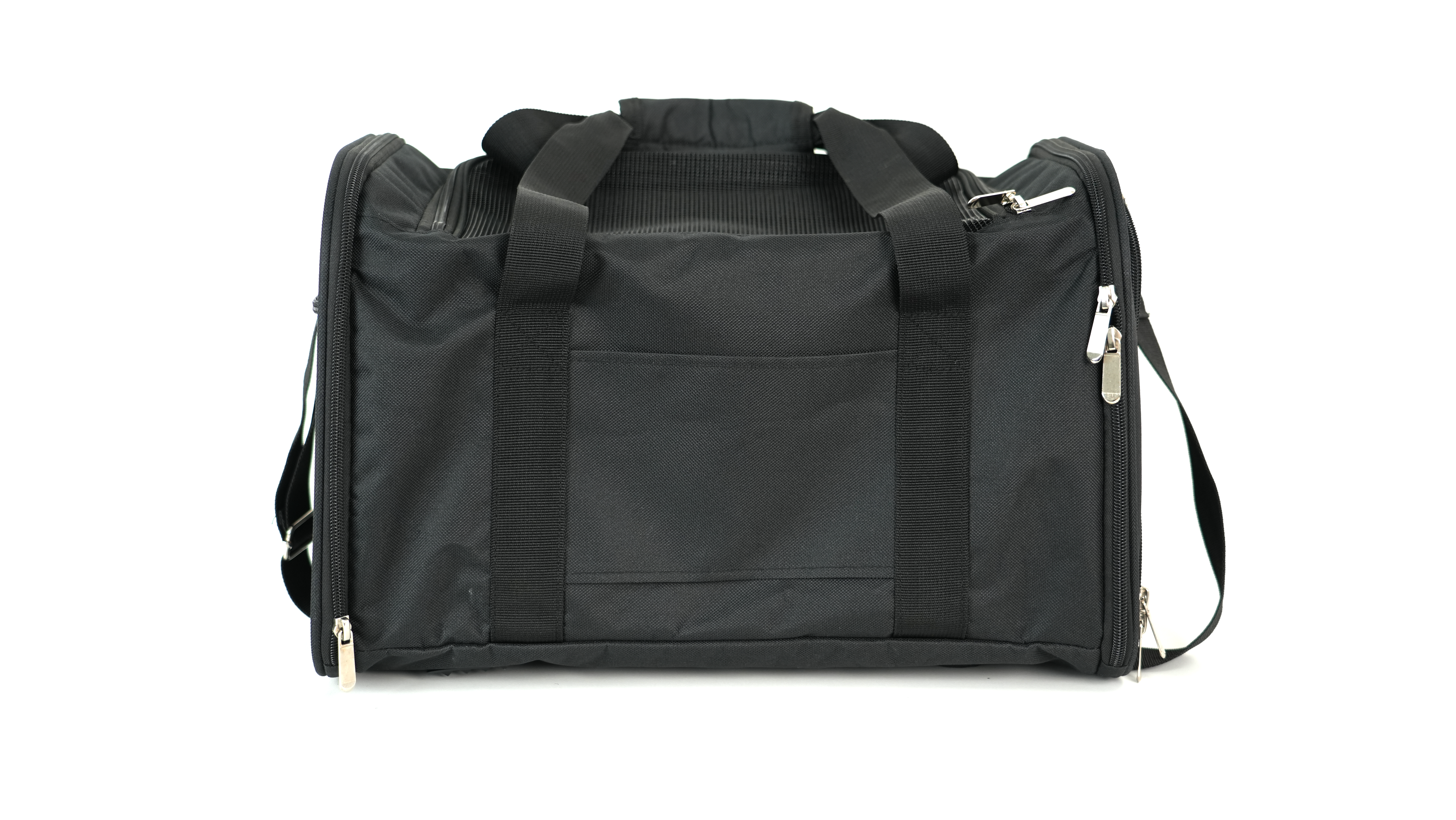 Spacious and Durable Black Foldable Pet Carrier