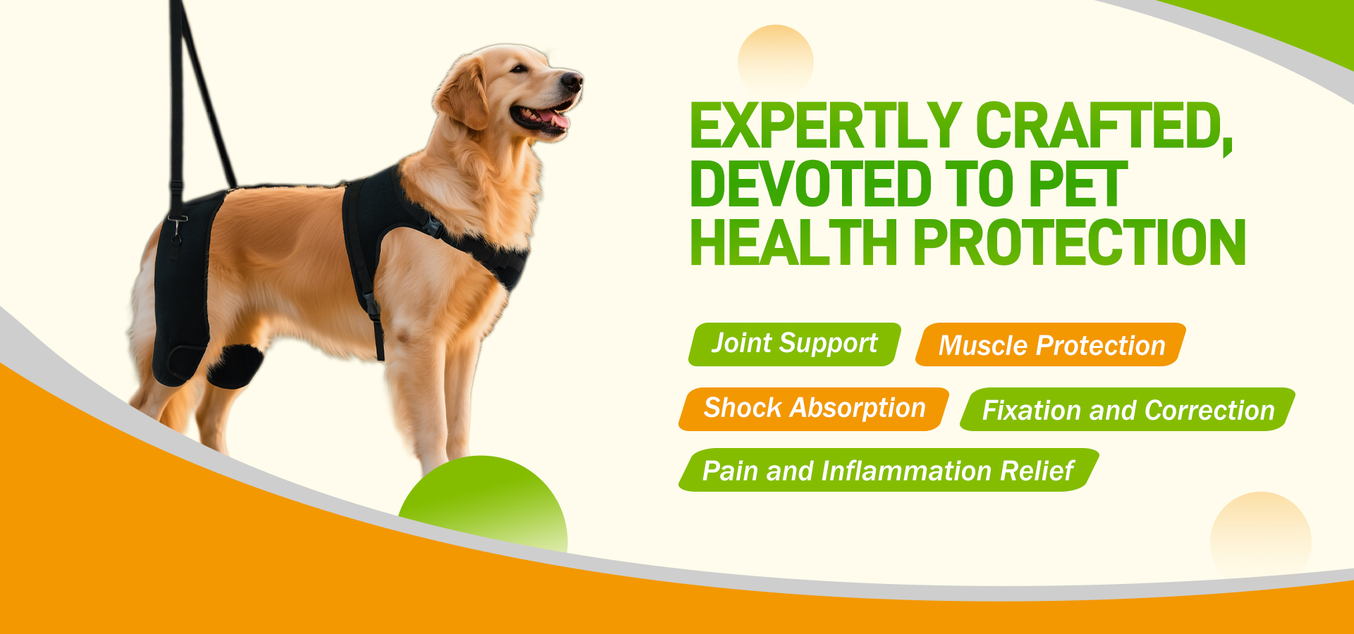 Dog hip support brace