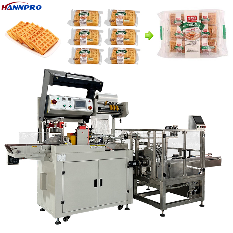 Secondary packaging machine for baked goods Secondary packaging machine for baked goods