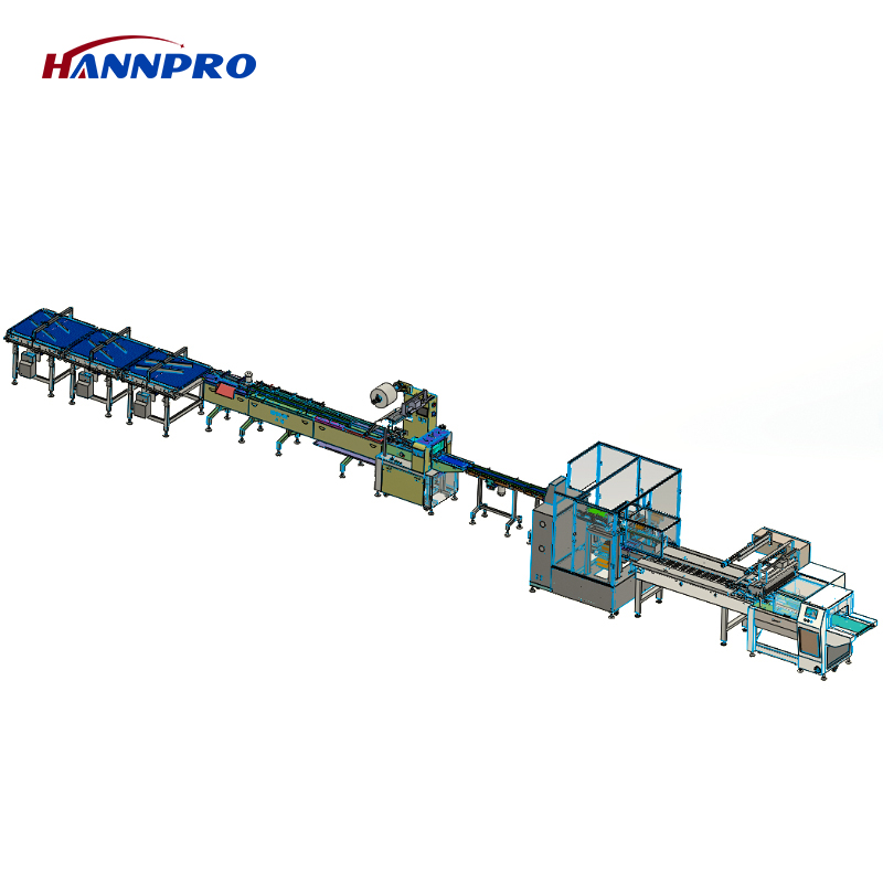 How does an automatic packaging line achieve unmanned production?