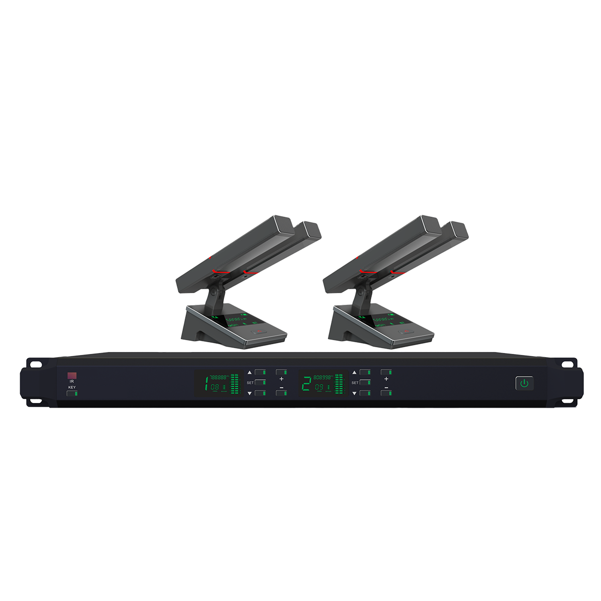 2 Channel UHF Conference Wireless Microphone