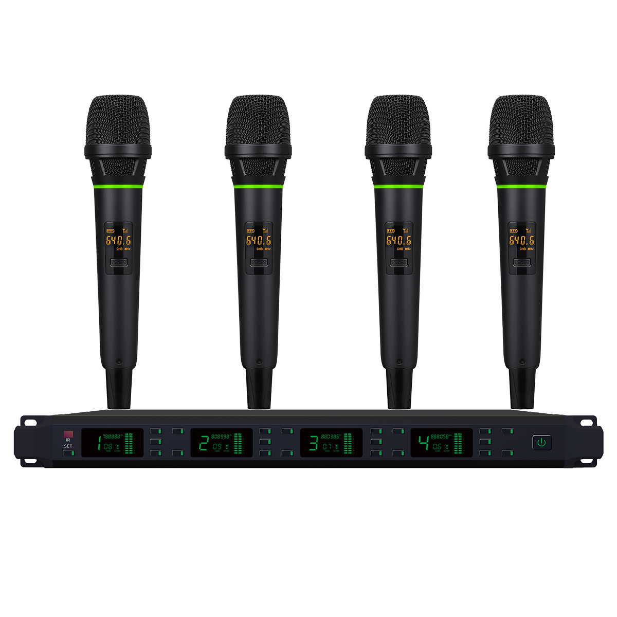 4 Channel UHF Pro Handheld Wireless Microphone