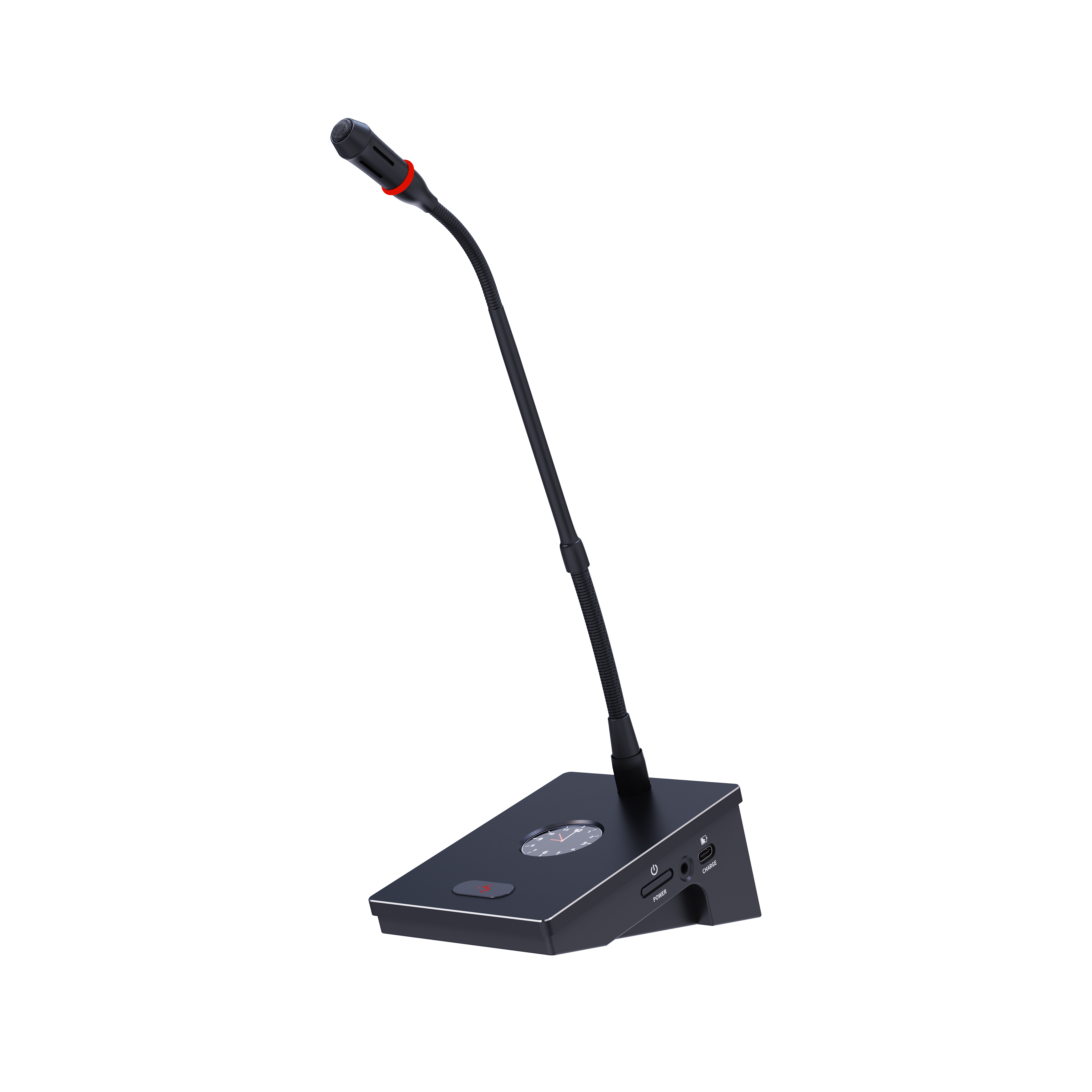 Wireless Gooseneck Condenser Microphone With Clock