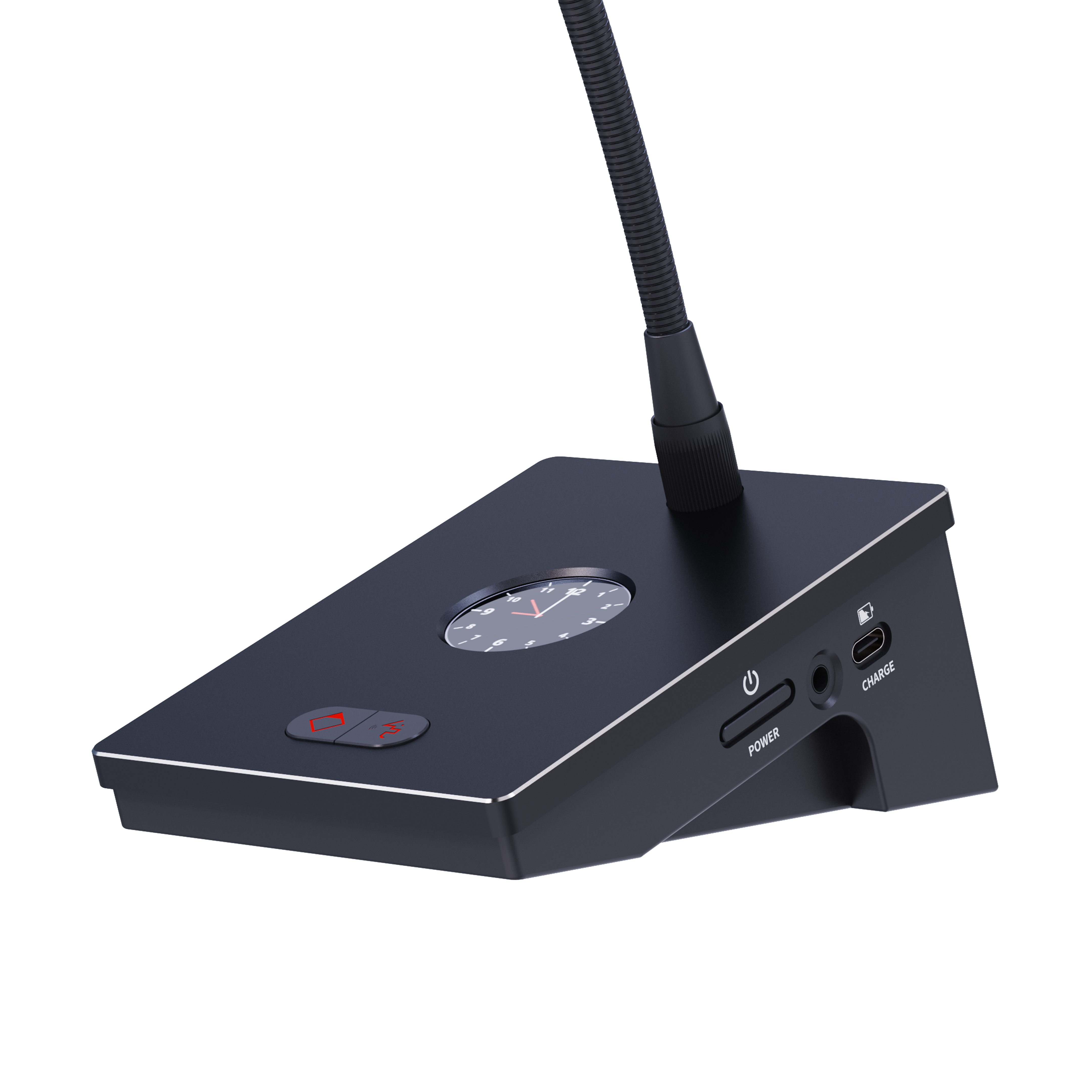 Wireless Gooseneck Condenser Microphone With Clock