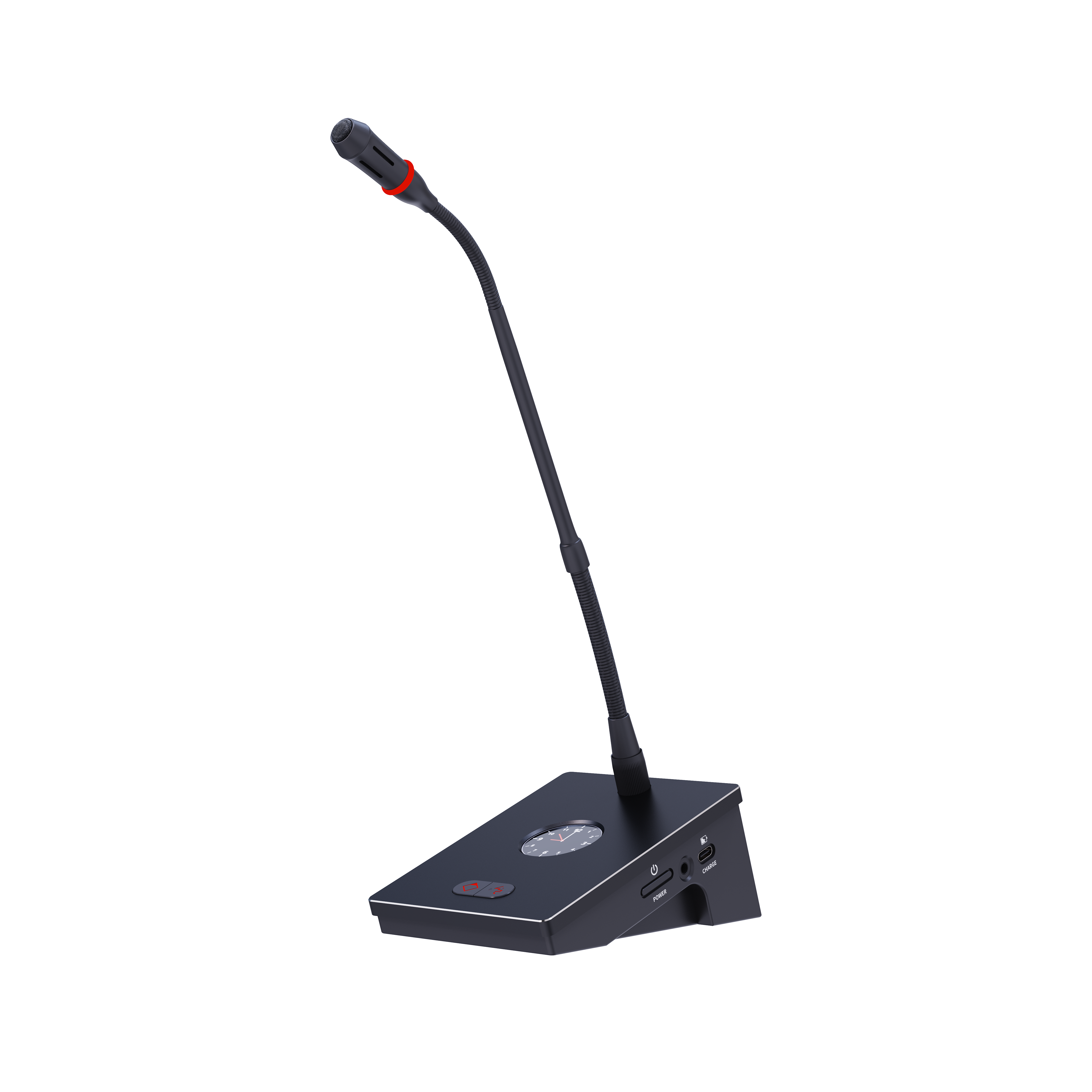 Wireless Gooseneck Condenser Microphone With Clock