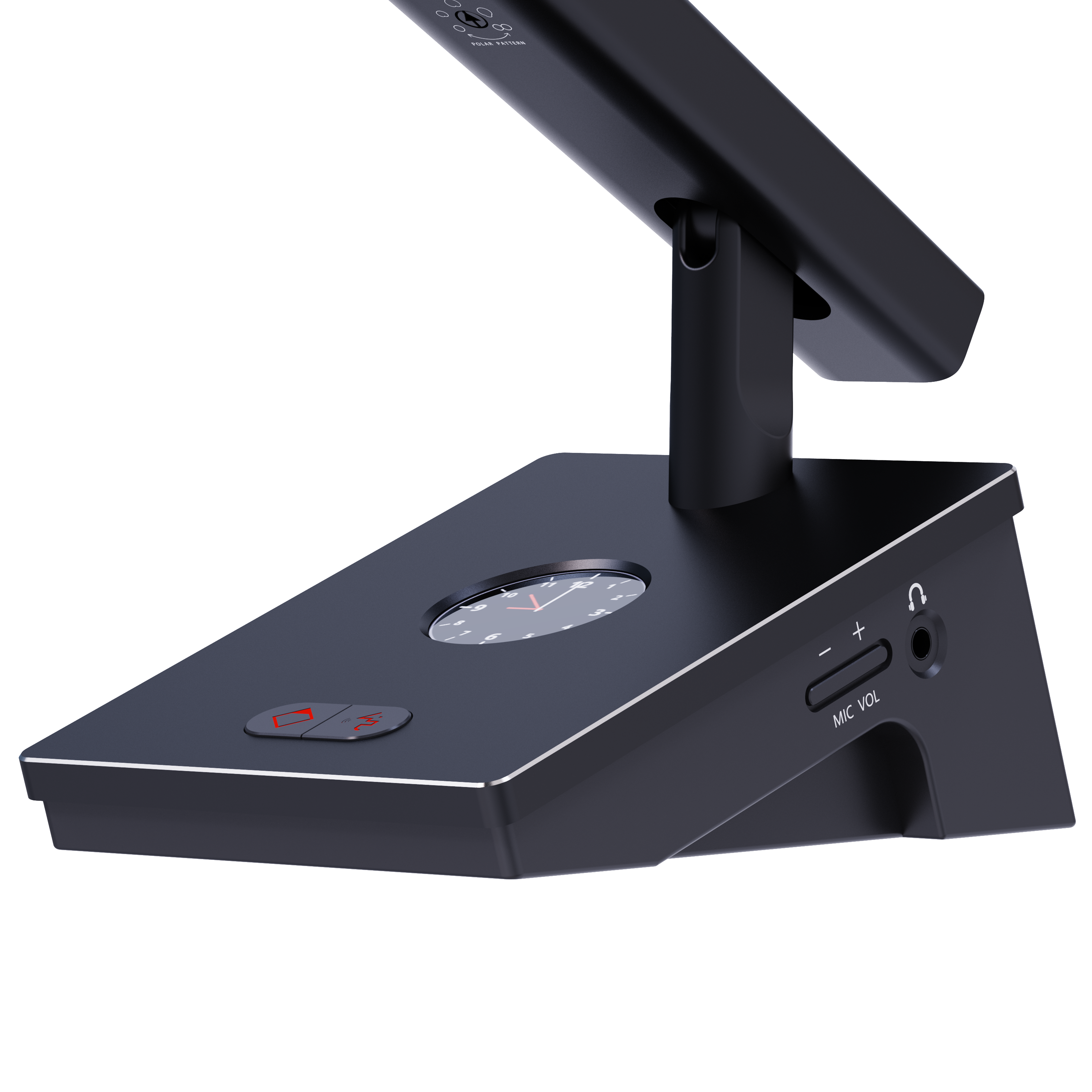 Wireless Desktop Audio Microphone With Clock