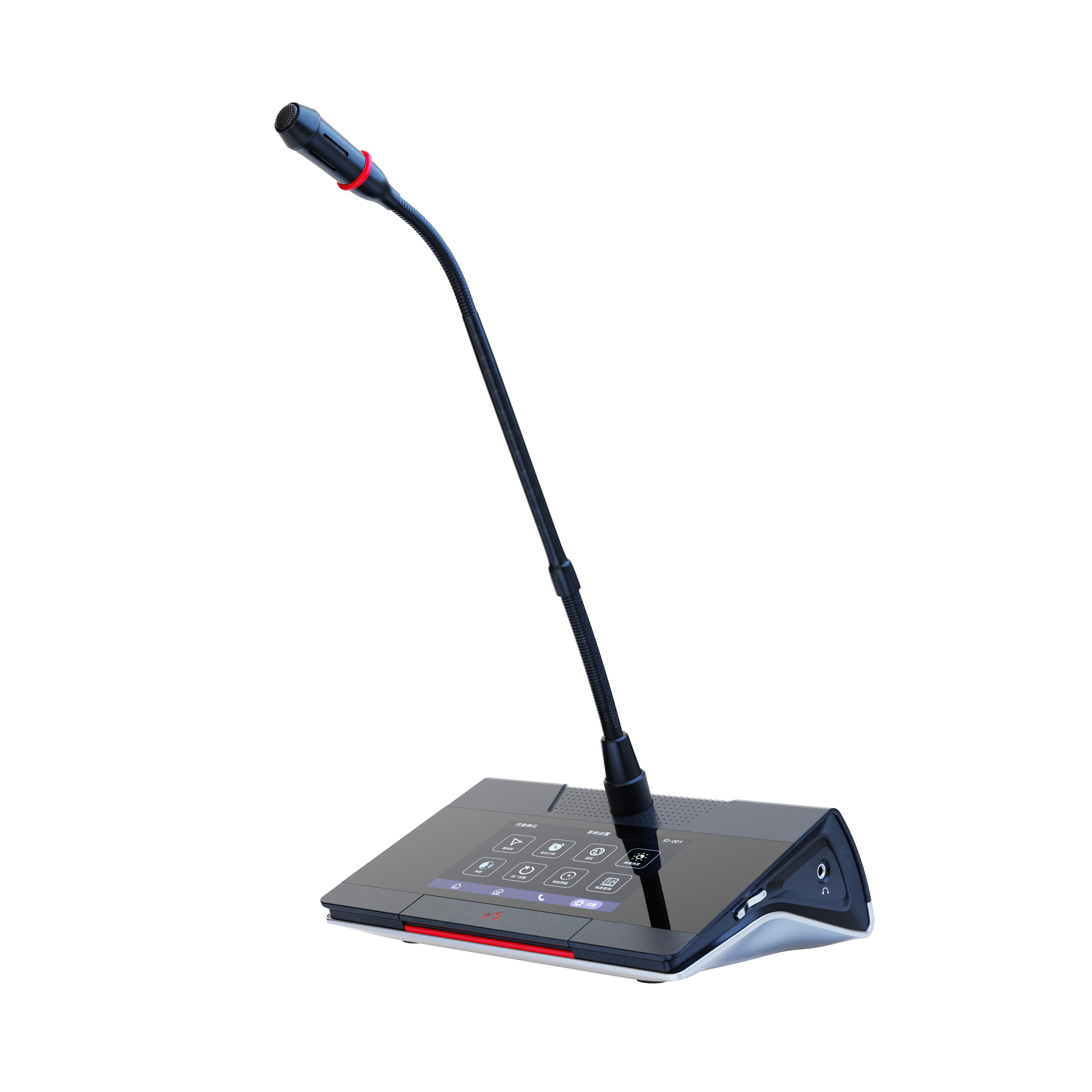 Desktop Wired Gooseneck Touchscreen Microphone