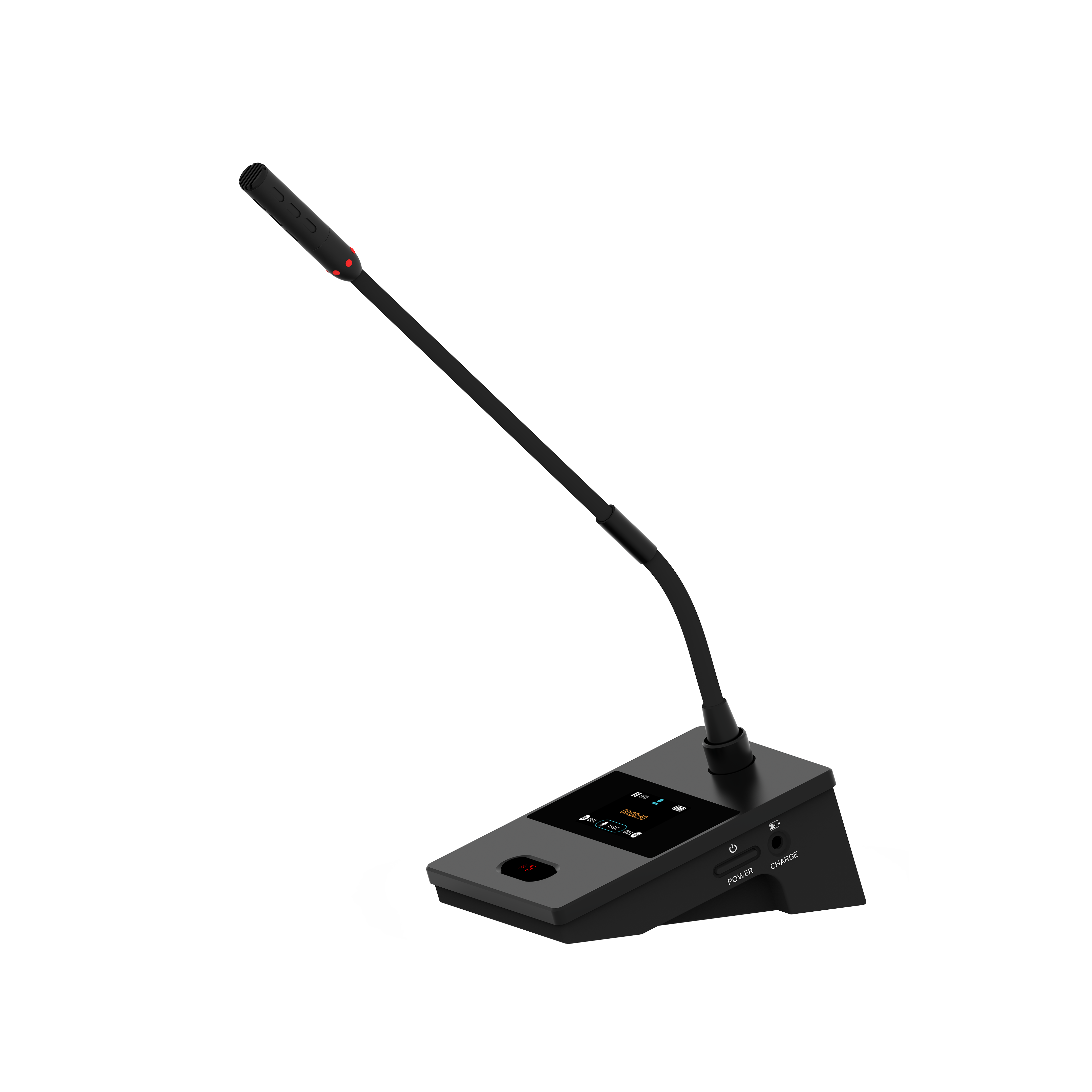 Gooseneck Display Screen Wireless UHF Microphone