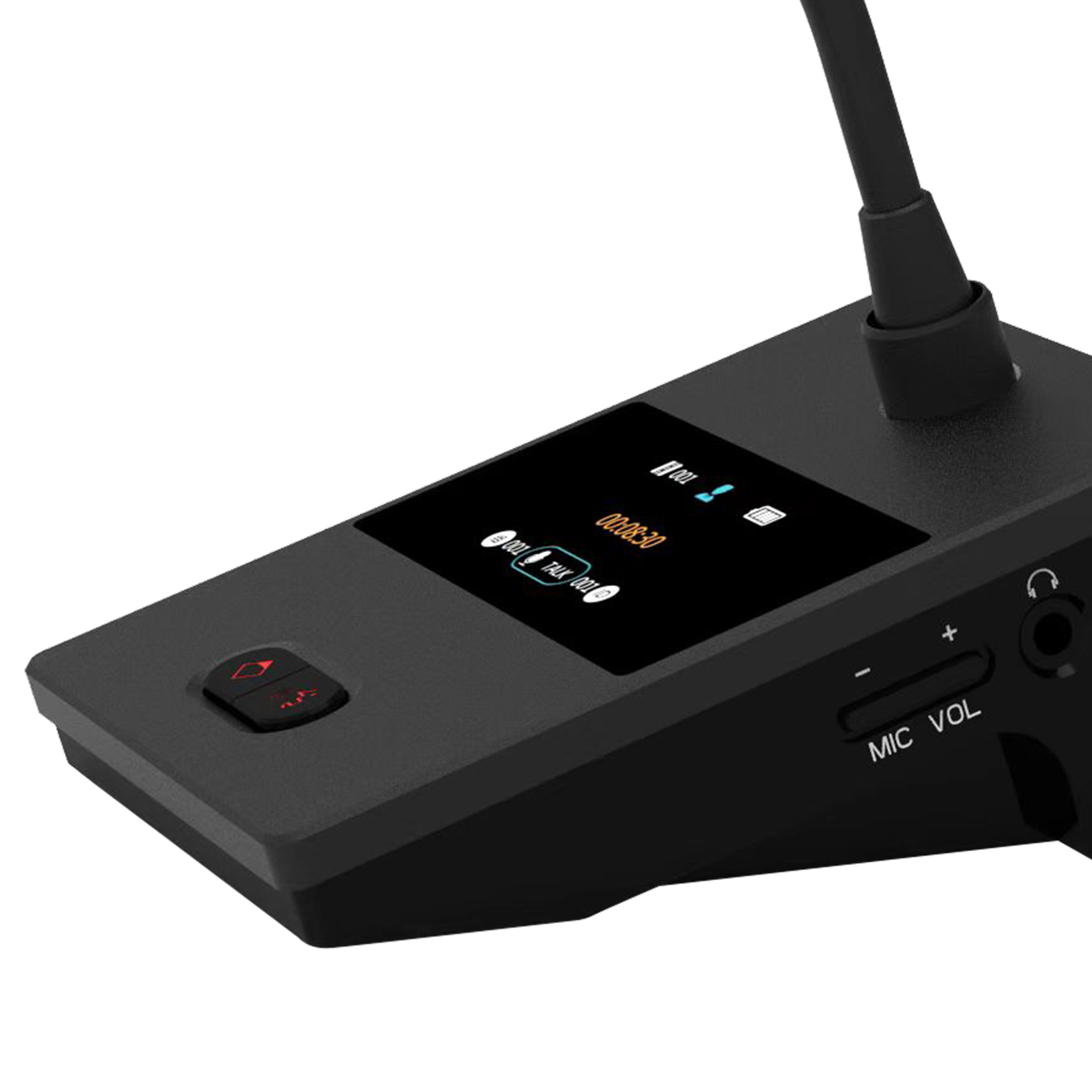 Gooseneck Display Screen Wireless UHF Microphone