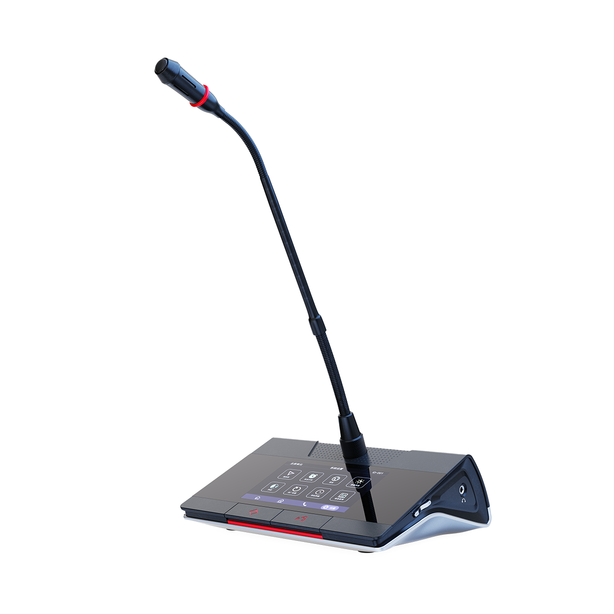 Desktop Wired Gooseneck Touchscreen Microphone