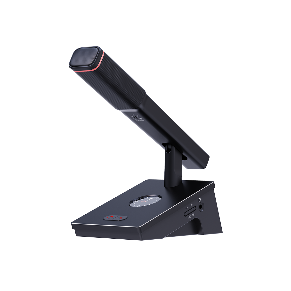 Wireless Desktop Audio Microphone With Clock