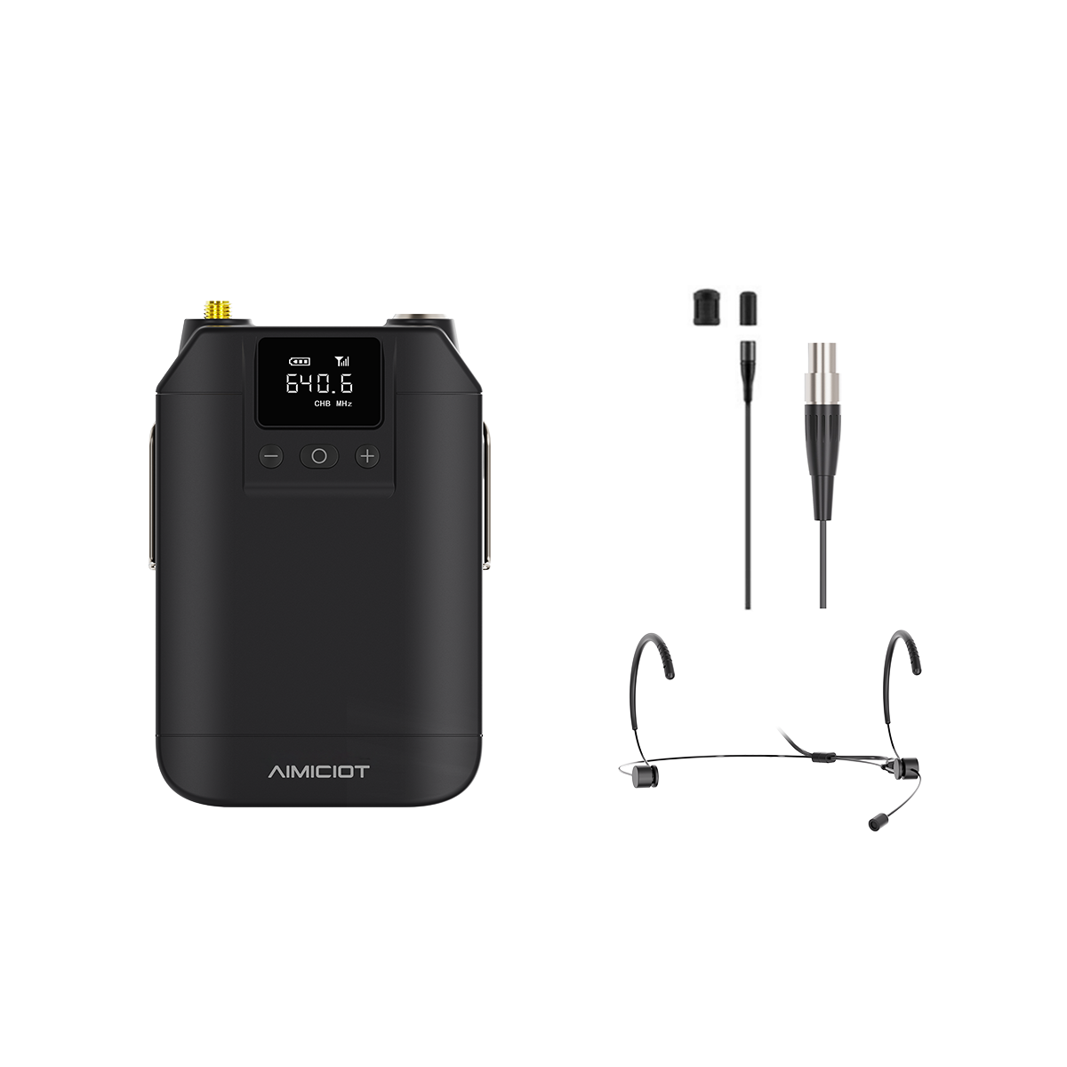 Wireless wearable waistpack transmitter