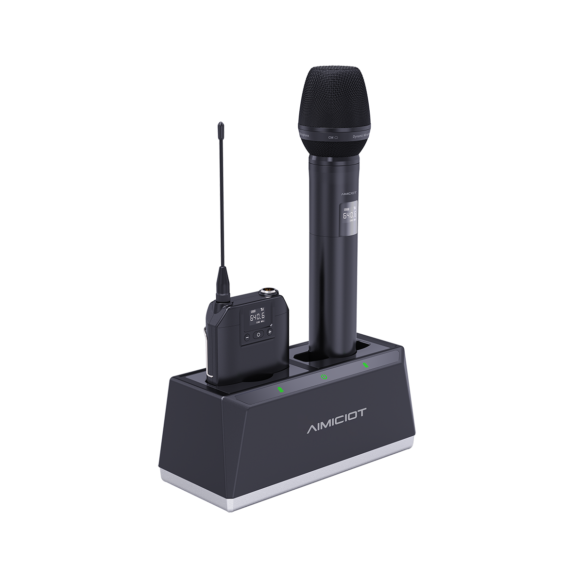 Advanced Dual-Slot Wireless Mic Charger