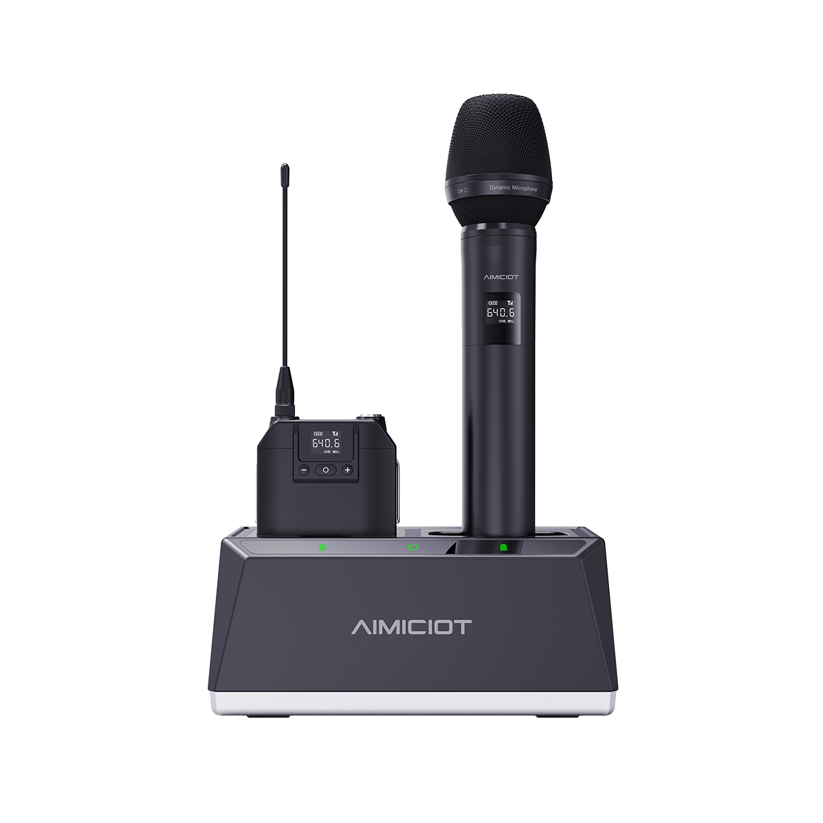 Advanced Dual-Slot Wireless Mic Charger