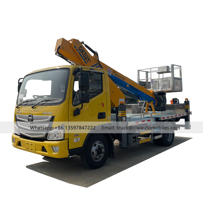 FOTON 21M RHD aerial platform truck mounted aerial boom man lift