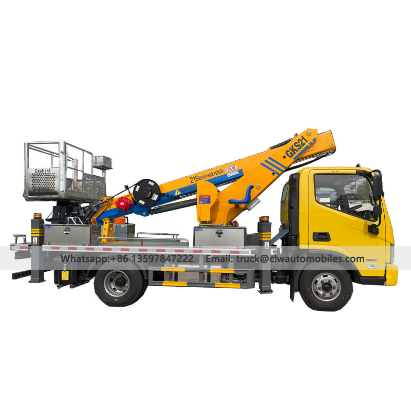 FOTON 21M RHD aerial platform truck mounted aerial boom man lift