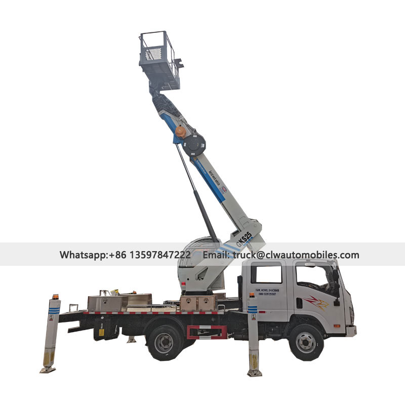 FAW Double Cab 24M aerial work truck mounted aerial lift platform