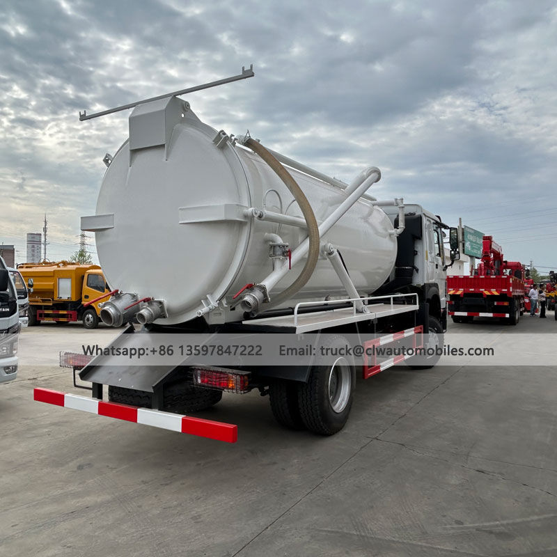 HOWO 12000L-15000L 4*2 Sewage Suction Truck For Sale From Manufacturer & Supplier