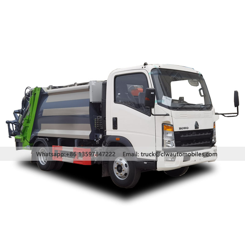 HOWO RHD 6tons/7cbm Compressed Garbage Truck