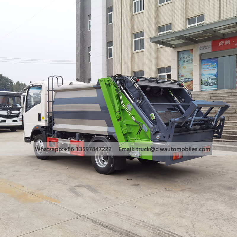 HOWO RHD 6tons/7cbm Compressed Garbage Truck