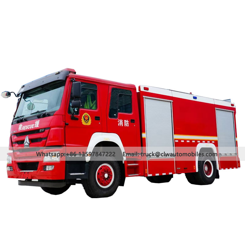 HOWO 8Tons/8000L Water and Foam Fire Truck