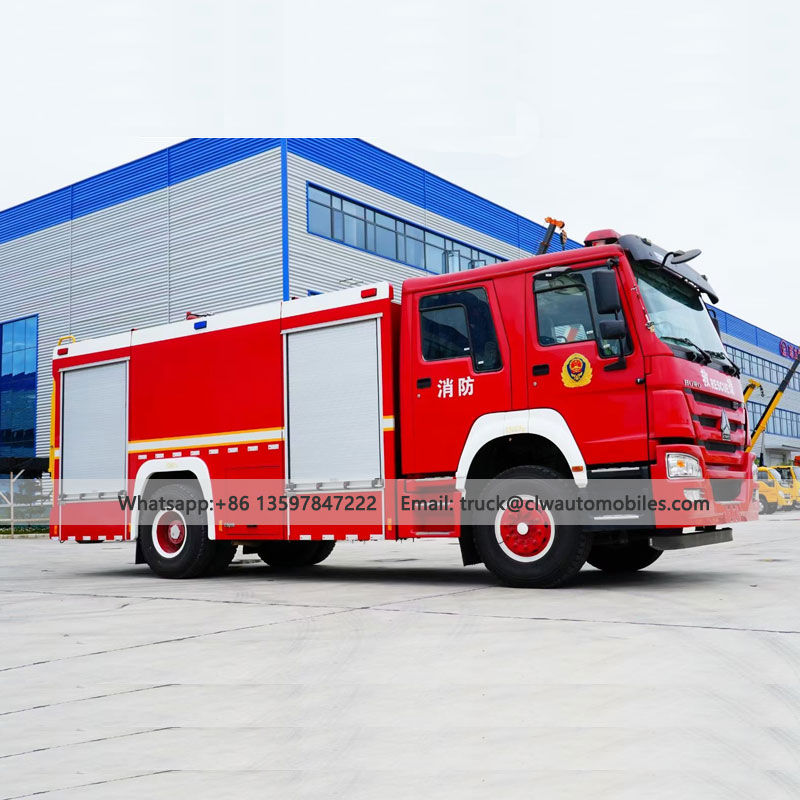 HOWO 8Tons/8000L Water and Foam Fire Truck