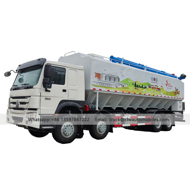HOWO 8*4 New 44000L Bulk Feed Trucks For Sale