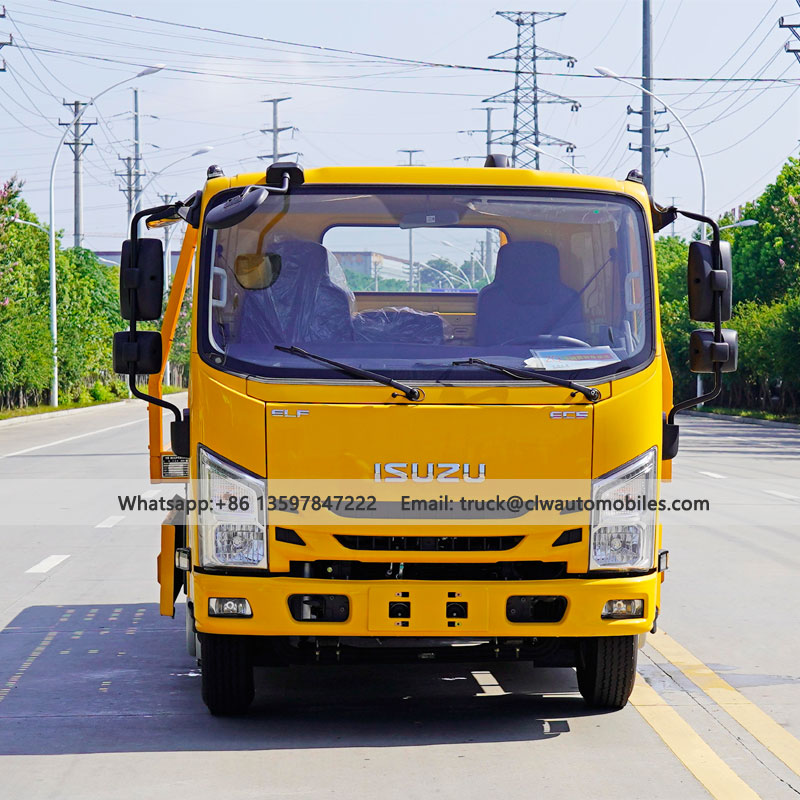 ISUZU 5Tons One-To-Two Wrecker Truck 4*2 Flatbed Tow Truck Manufacturer