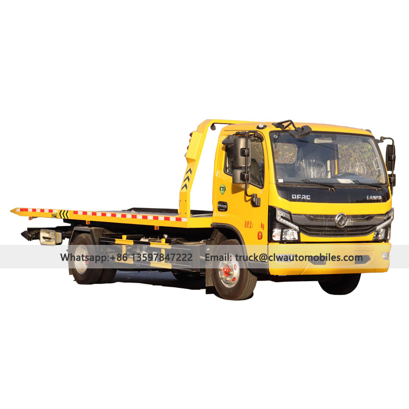 DFAC 4Tons One To Two Flatbed Tow Truck Manufacturer Wrecker Supply