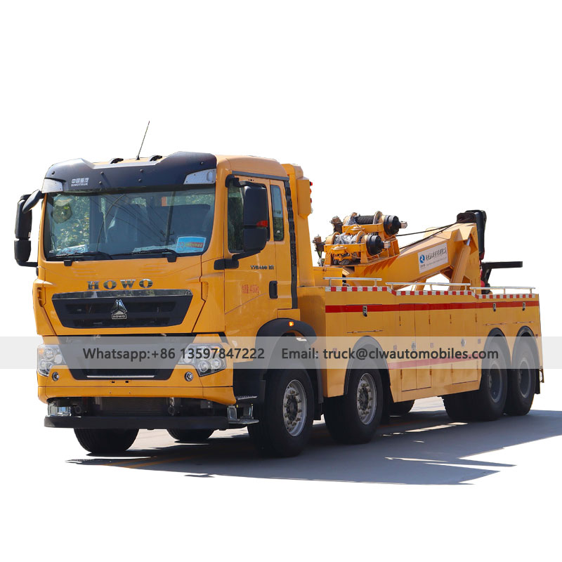 HOWO Heavy Duty Road Wrecker | 8x4 Recovery Truck | 25T Towing and Lifting Tow Truck