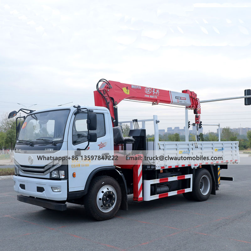 DFAC 4Tons Truck Mounted Crane | XCMG Straight Arm Crane For Sale