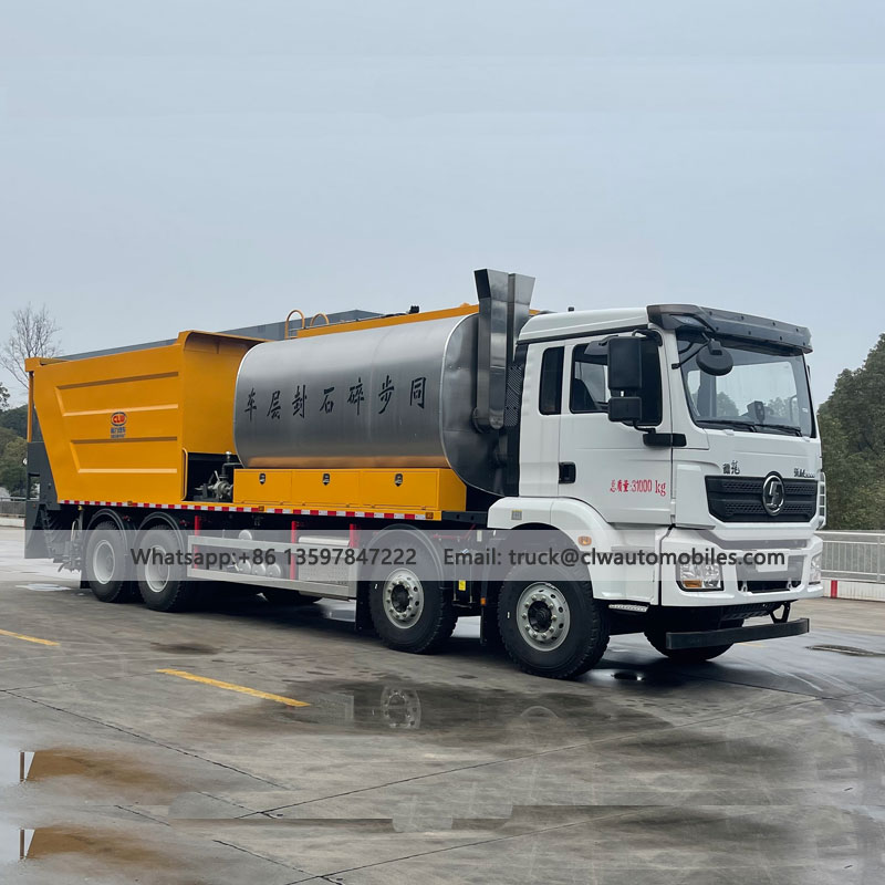 SHACMAN 12000L Asphalt Tank 14000L Stone Tank Synchronous Chip Seal Truck