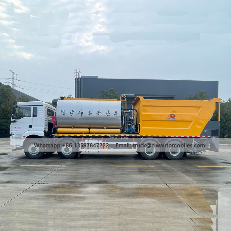 SHACMAN 12000L Asphalt Tank 14000L Stone Tank Synchronous Chip Seal Truck